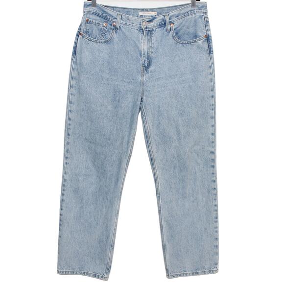 Levi's Low Pro Jeans Charlie Glow Up Light Wash Mid Rise Straight Leg Size 32 - Picture 3 of 12